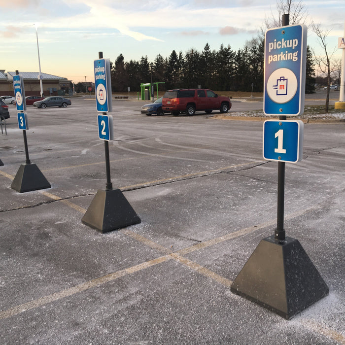Portable Sign Bases are Perfect for Curbside Pickup Services