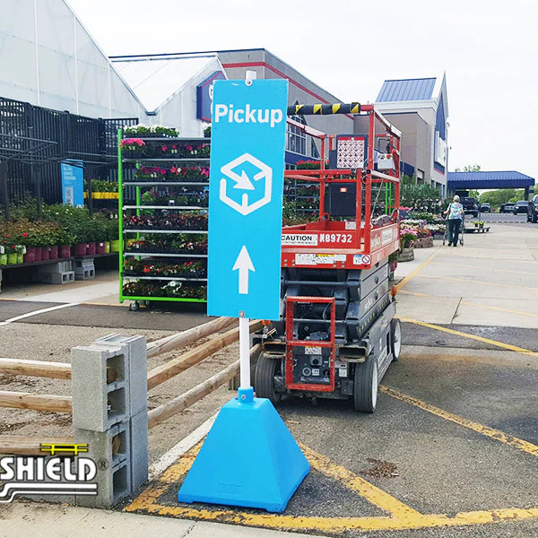 Portable Sign Bases will Improve Directions, Deliveries and Pickups