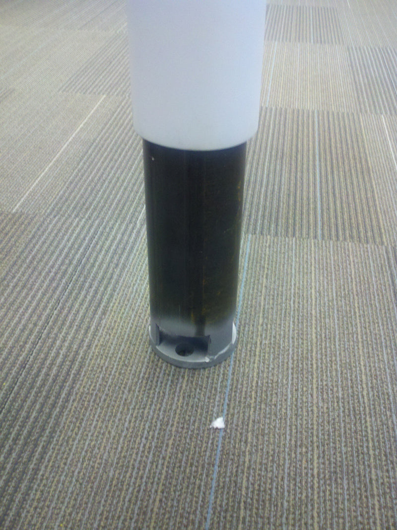 Hidden Base Plate Bollard with white bollard cover