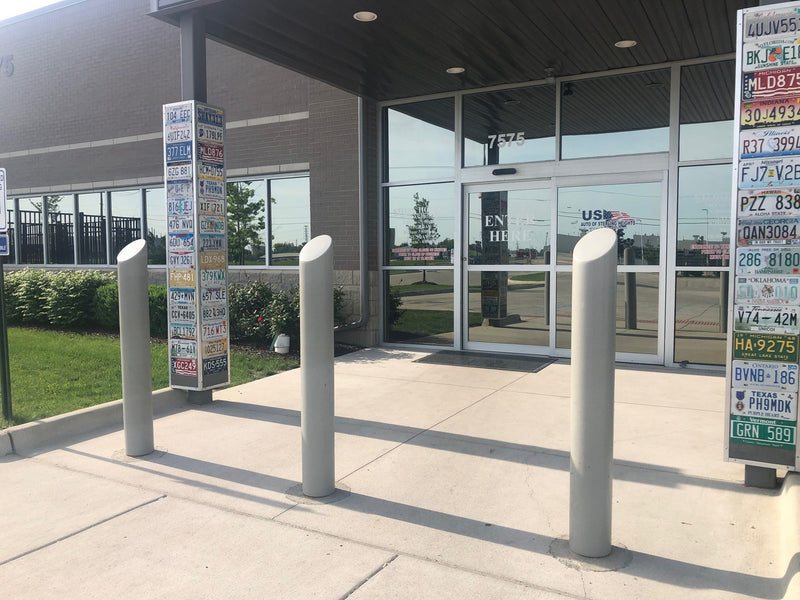 6" Skyline Decorative Bollard Covers in 402 Gray