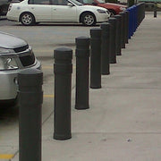 Bollards and Sleeve's 6" Architectural Decorative Bollard Covers Protecting a Walkway 
