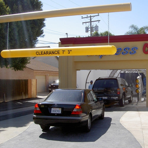 6" Clearance Bar at a Car Wash