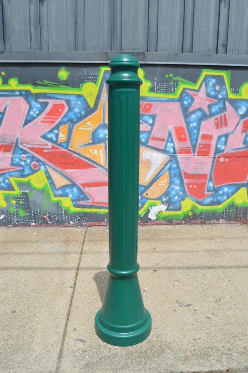Bollards and Sleeve's Paramount Decorative Plastic Bollard Cover in Forest Green