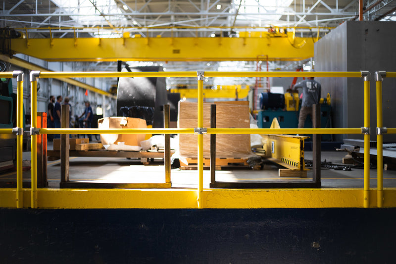 Steel Pipe & Plastic Handrail is perfect for any facility or warehouse