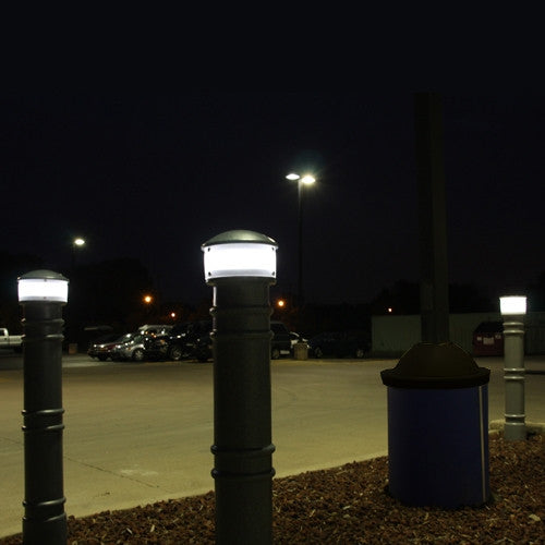 6" Metro Hardwired Lighted Bollard In Black