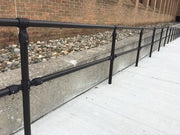 Steel Pipe & Plastic Handrail in black 