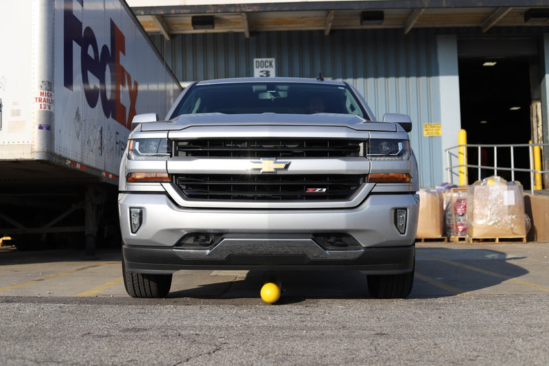 When lowered, the 4" Collapsible Bollard's highest point is about 6.5" high, allowing trucks, vans, and other service vehicles to clear it with ease. 
