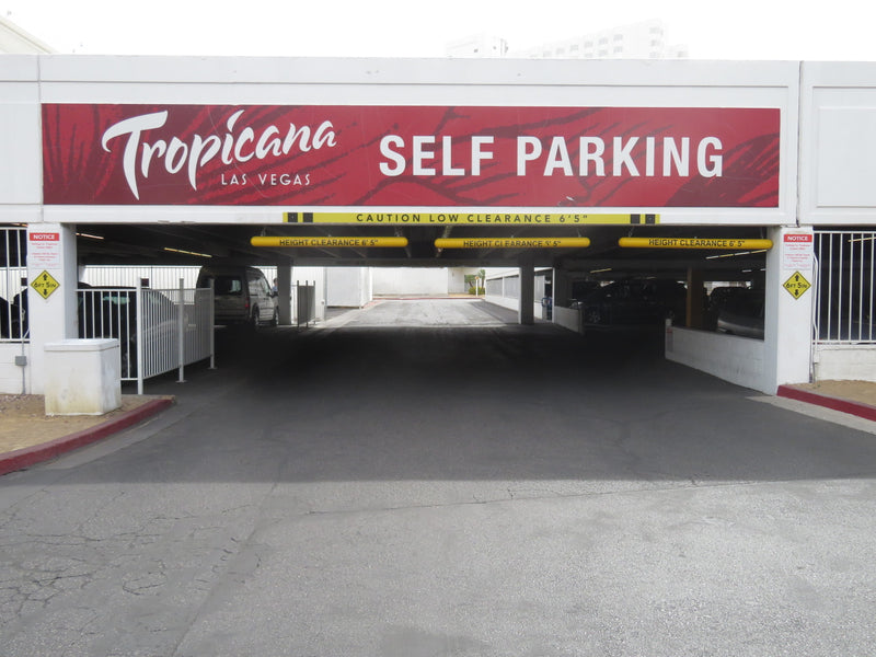 4" Clearance Bars at a parking structure entrance 