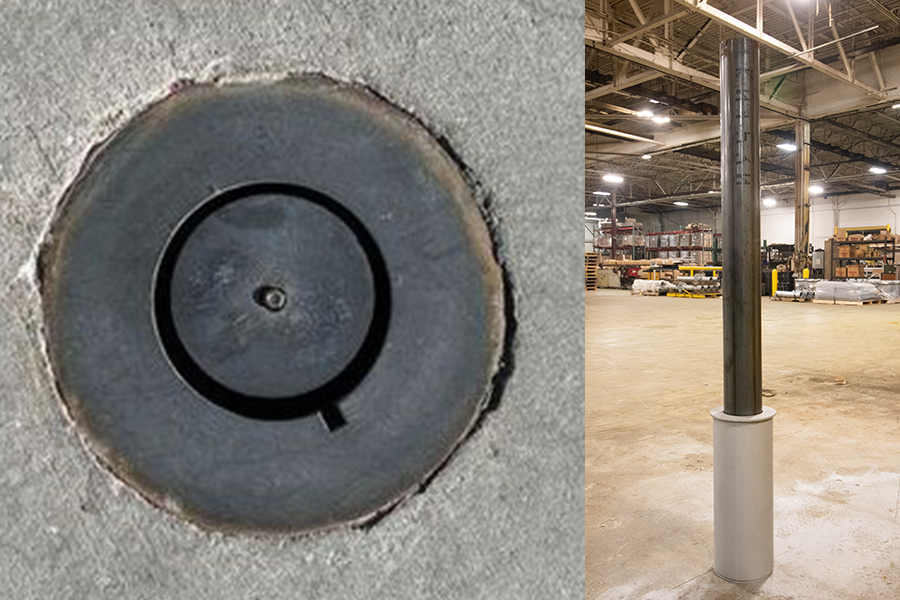 internal locking removable bollard