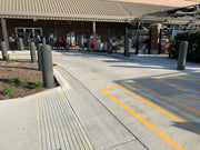 10" Ribbed Decorative Bollard Covers in Dark Granite