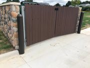 1/8" Urban Bronze Bollard Covers by dumpster 