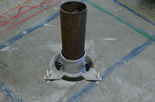 Bollard Caddy over cored hole 