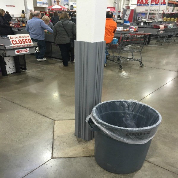 Column Wrap Used In High Cart Traffic Area