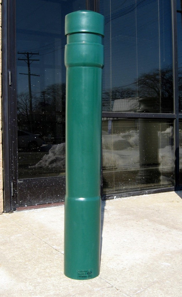 Bollards and Sleeve's hunter green 6" Architectural Decorative Bollard Covers