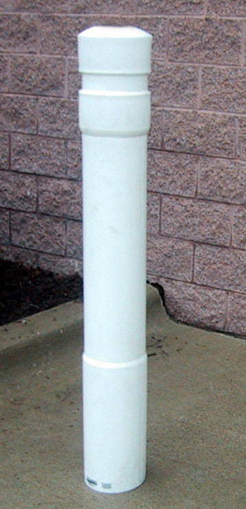 Bollards and Sleeve's white 6" Architectural Decorative Bollard Covers