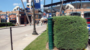 Bollards and Sleeve's hunter green 6" Metro Decorative Bollard Covers