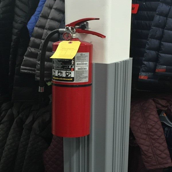 Grey Column Wrap Used For Fire Extinguisher Shelfing