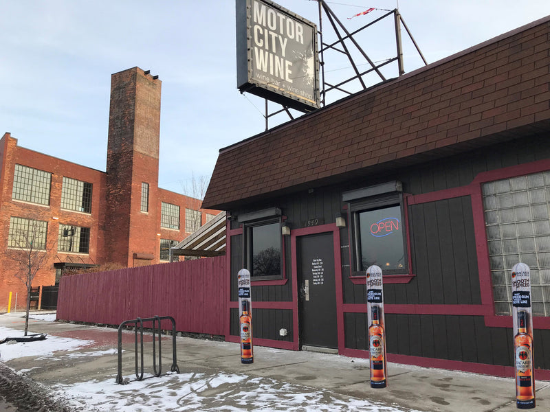 Custom designed promotional Fabric Bollard Sleeves 