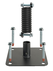 Close up of the FlexPost Bollard's spring loaded base plate 