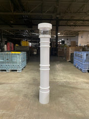 UV Lighted Bollard Cover in white 